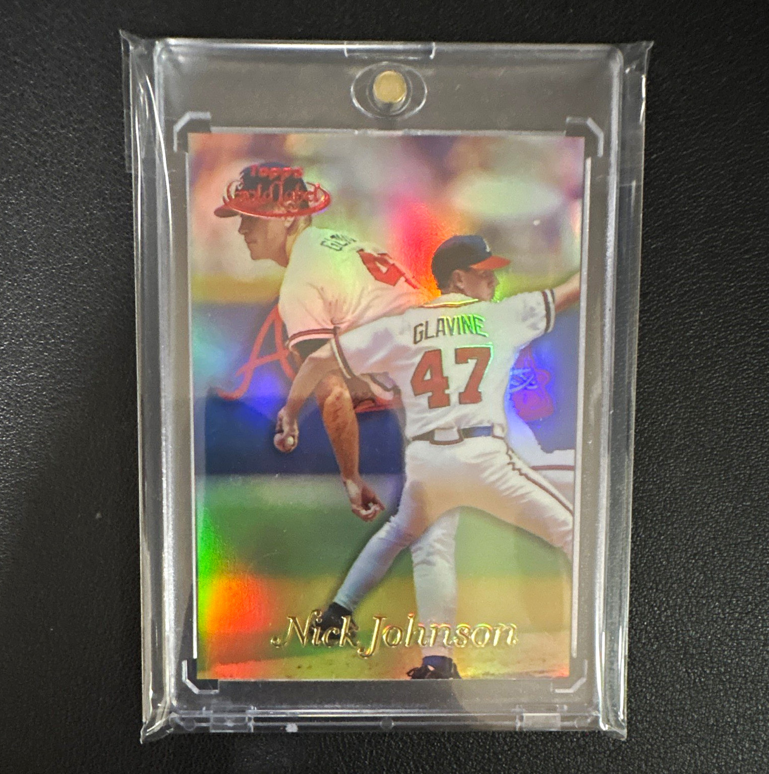 Topps 1998 Gold Label Tom Glavine /25 ERROR Nick Johnson on front eBay 1/1