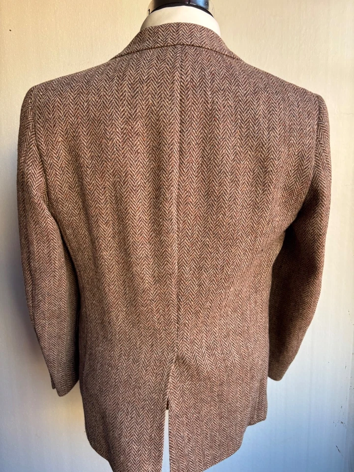 ⭐️ CHAQUETA ABRIGO DEPORTIVO DE LANA TWEED STAFFORD HARRIS 4O CORTA ⭐️ Foto 4 de 4