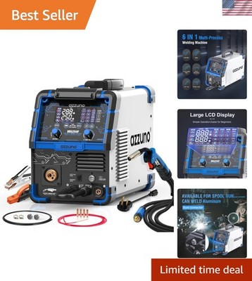 Versatile 250A Dual Voltage MIG Welder - Safe & User-Friendly with LED Display