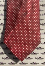 NAUTICA Silk Red Polka Dot Design Adjustable Neck Tie 3.25  New Without Tags 