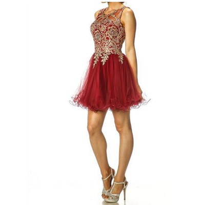 green emerald velvet dress Strapless Quinceanera Dress by Fiesta Gowns 56458 22 / Burgundy/Gold main image 1