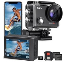 Action Camera 5K 30FPS Waterproof Camera Underwater 131FT 64GB.