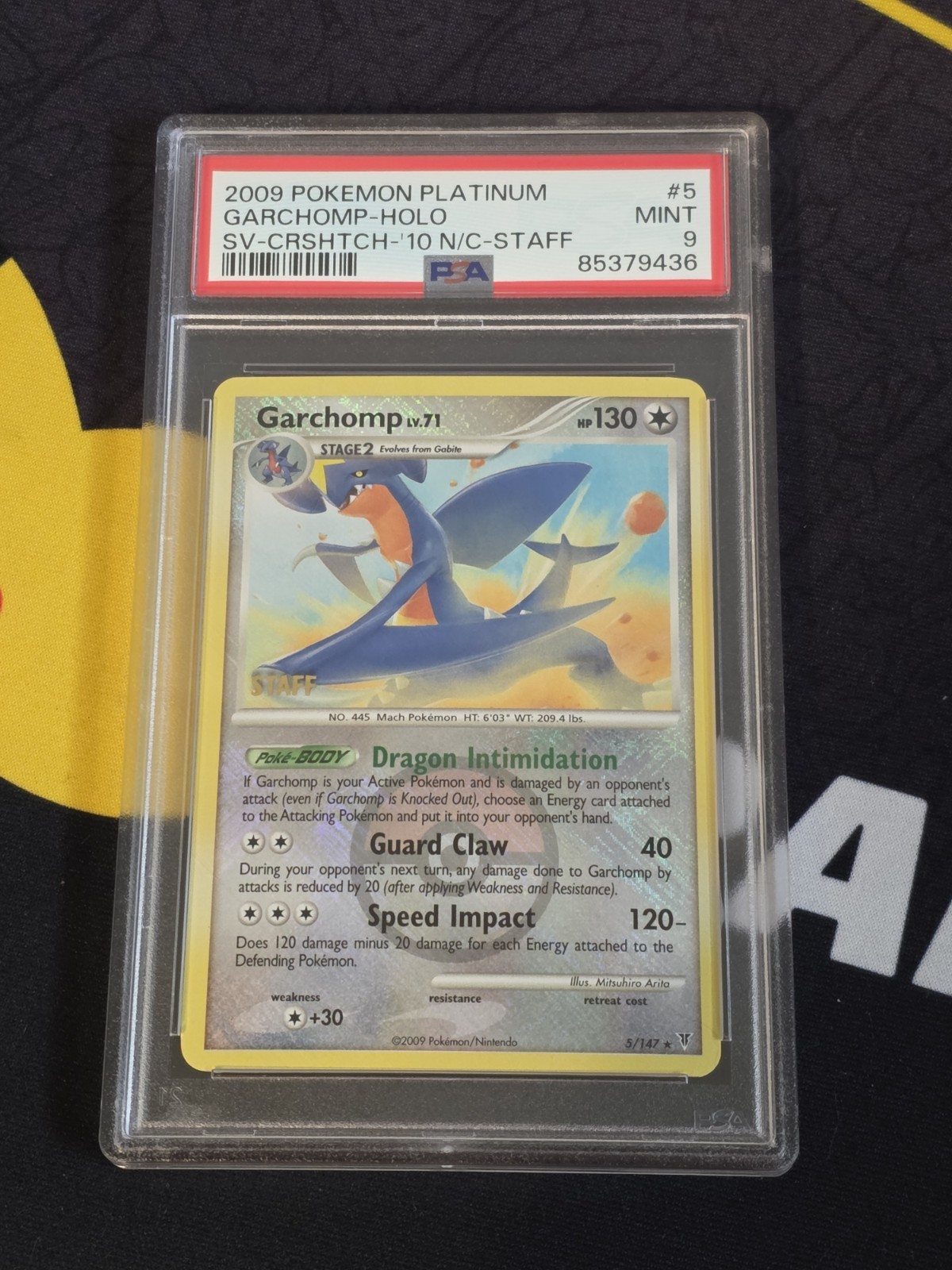 Pokemon Garchomp 5/147 Platinum Crosshatch National Championship Staff PSA 9 A21