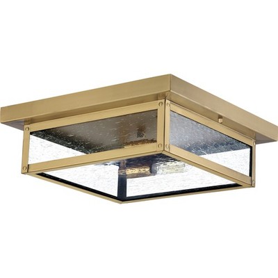 Quoizel WVR1312 Westover 2 Light 12''W Flush Mount Ceiling Fixture - Brass
