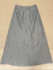 VTG Jessica McClintock Bridal Satin Light Blue Maxi Skirt USA Size 10