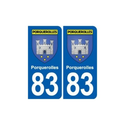 83 Porquerolles Autocollant Plaque Immatriculation Ville Sticker Auto 83-porquerolles-autocollant-plaque-immatriculation-ville-sticker-auto