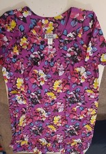 NEW Anthony Richards Jet Rose 1X House Dress Muumuu Lounger Pockets Floral