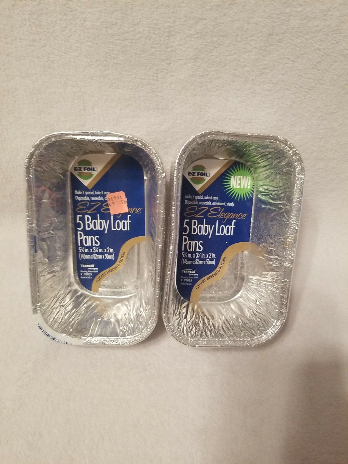 Adv Ez Eleg Baby Loaf Pan,Size 5 CT, Pack of 5, Hefty Ez Foil Loaf Pans