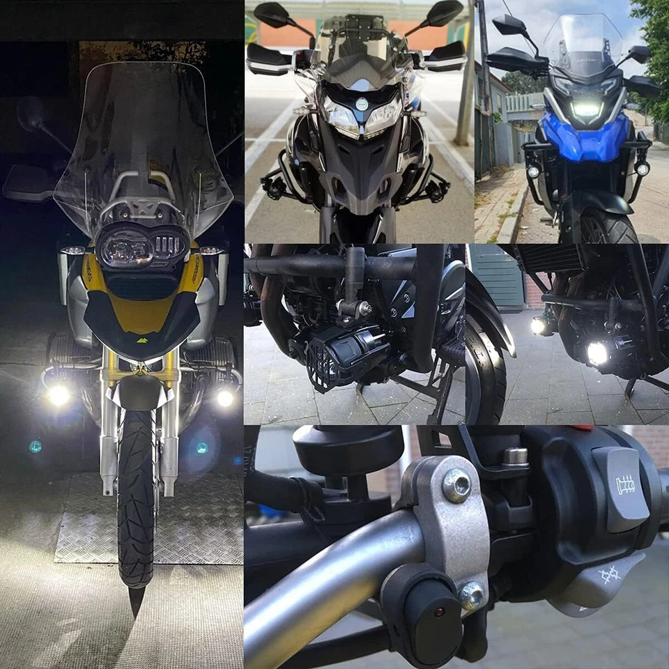 Luz de conducción auxiliar LED antiniebla 2 piezas para Honda CRF1100L África doble para BMW Foto 4 de 4