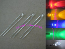 3mm Red Yellow Blue Green White Warm White Round Water Clear LED Leds Diodes