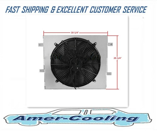 16'' Electric Fan+Aluminum Shroud Fit 1987-2006 Jeep Wrangler