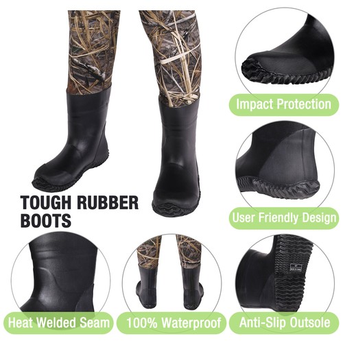 HISEA Kids Waders Neoprene Insulated Toddler Children Mud Hunting Fishing Waders - Picture 5 of 40