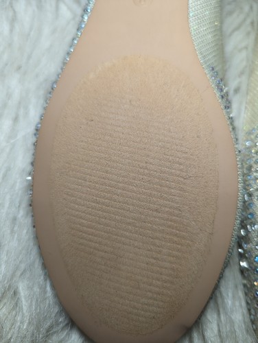 DE BLOSSOM Collection RHINESTONE Ivory Cream Flat Dress Shoes SPARKLE Women's 9 - Picture 12 of 14