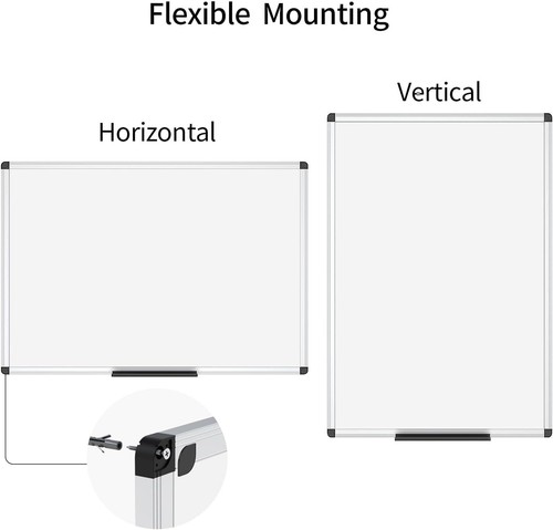 Tablero magnético de borrado en seco de montaje en pared de 36 X 24 pulgadas con marco de aluminio plateado - Imagen 3 de 13