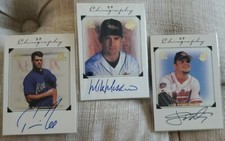 1998 UD Sp Authentic MIKE MUSSINA - TRAVIS LEE - JARED WRIGHT Chirography AUTO