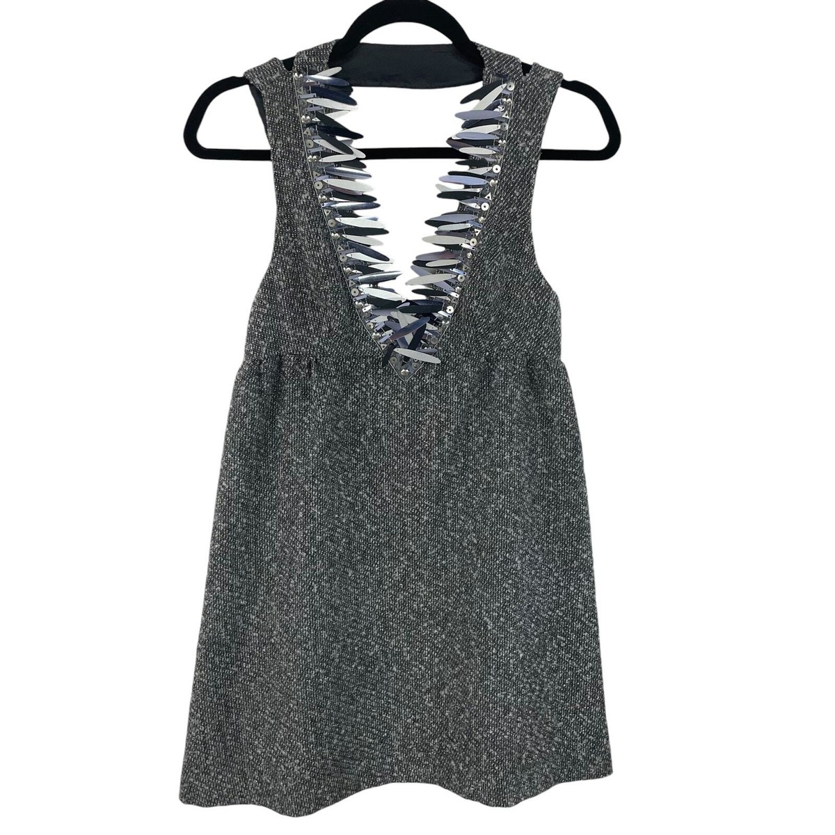 jumper dress sequin Sparkly Jumper Dress Gold Shimmer Jumper Gold Sliver Mix Sequin Embellished Front And Sleeves Design Jumper