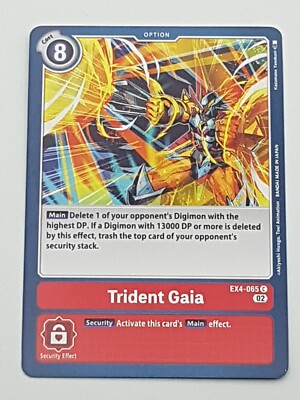 Digimon TCG Einzelkar Trident Gaia NM