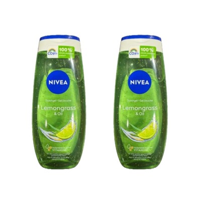 (2 Pack) Nivea Lemongrass & Oil Shower Gel Bath Made in Germany Bath Scented