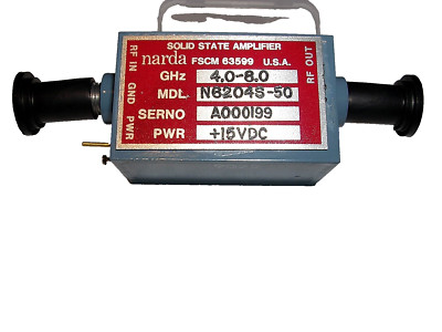NEW NARDA SOLID STATE AMPLIFIER N6204S-50 SOME 4.0-8.0 GHz