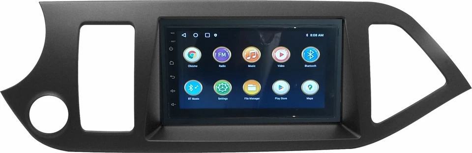 AUTORADIO ANDROID 7" 4 + 64GB KIA PICANTO 2012 A 2014 CON START & STOP - Immagine 2 di 4