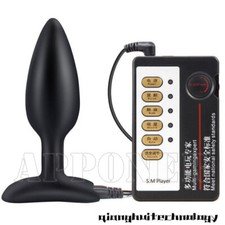 E-Stim Shocking Control Pulse Machine Host Silicone Plug Kit Device Toy Set NEW