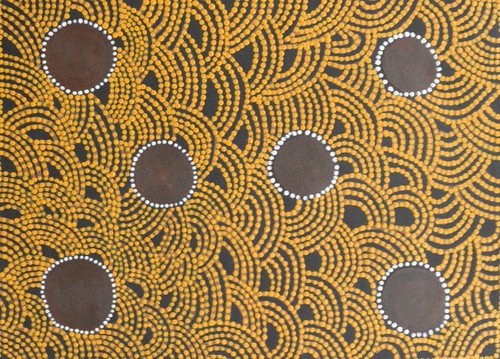 Authentic Australian Indigenous/Aboriginal Painting Art Warrina Designs - Bild 1 von 4