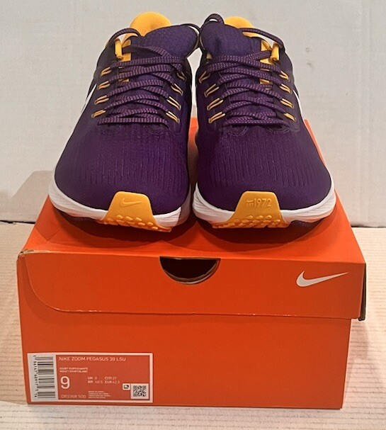 Nike Air Zoom Pegasus 39 LSU Tigers NCAA Mens Running Shoes Size 9