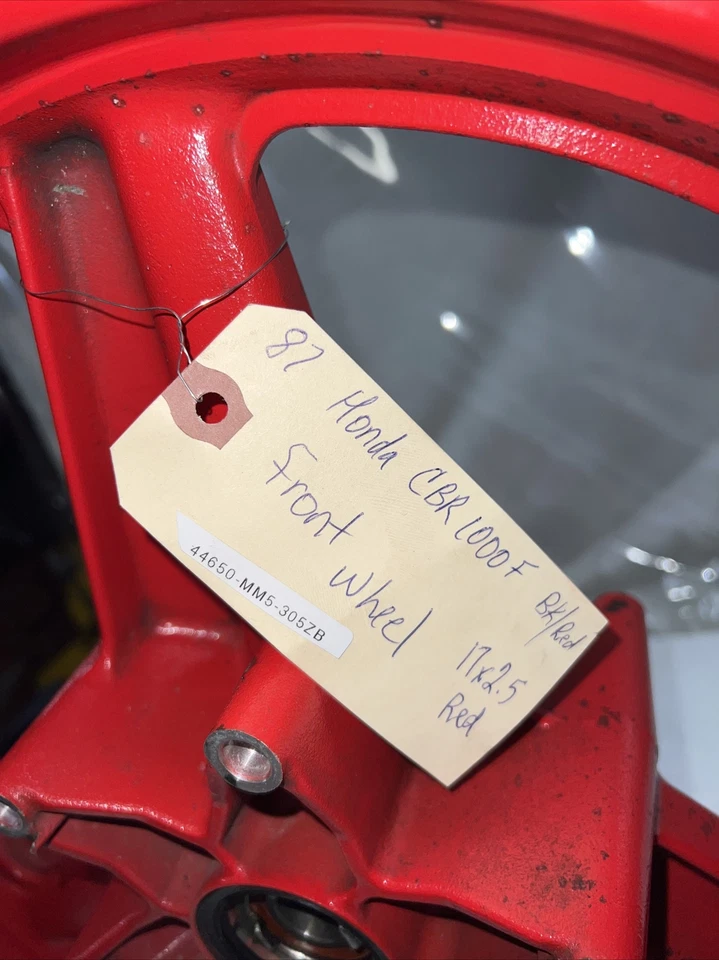 "Rueda delantera de motocicleta Honda 17"" X 2,5"" 1987 CBR1000F Hurricane OEM" Foto 2 de 4