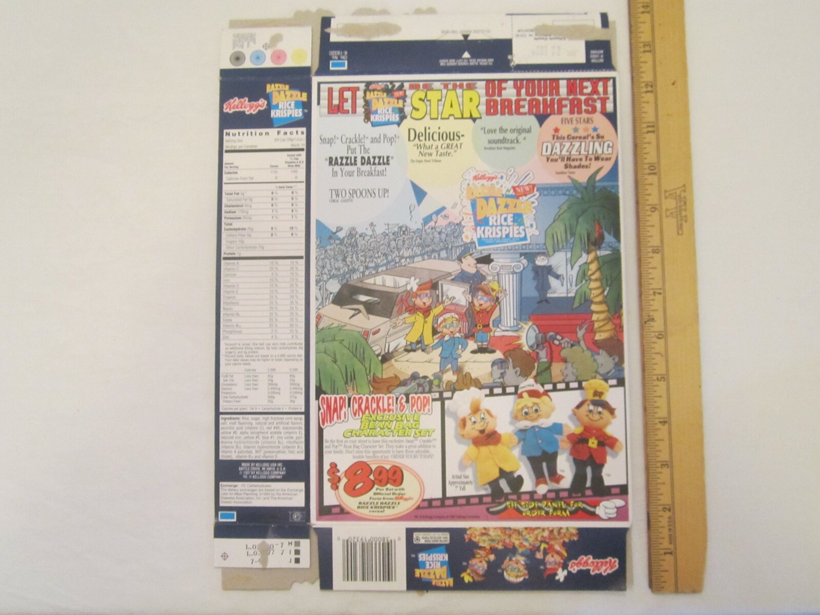 KELLOGG'S Empty Cereal Box 1997 RAZZLE DAZZLE RICE KRISPIES [Z201c1] eBay