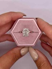 Lab Grown 3 Ct IGI Certified E / VVS2 Clarity Radiant Cut Diamond Solitaire Ring