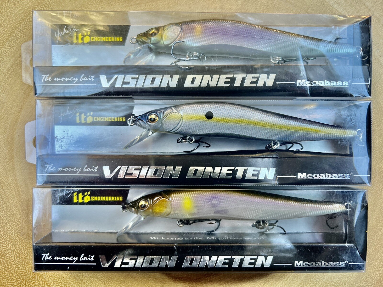 Megabass (Lot Of 3) Ito Vision OneTen Suspending Jerkbaits, Free Shipping! NWT! - Image 11