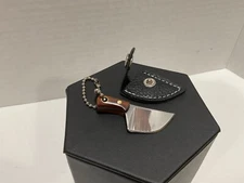 Mini Knife In Sheath Key Chain New Sharp 1”Length