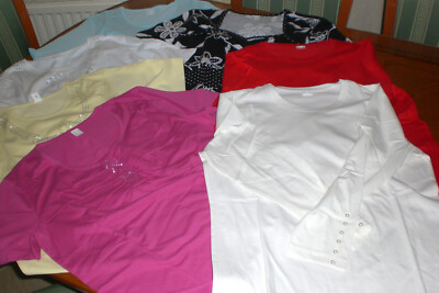 Boutique Auflösung 7 x NEUE Damen Shirts 42 , 2 x Langarm+5x Kurzarm
