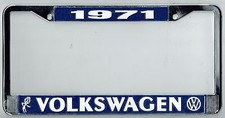 1971 Volkswagen Vw Bubblehead Vintage California License Plate Frame Bug Bus T-3