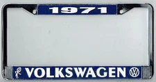 1971 Volkswagen VW Bubblehead Vintage California License Plate Frame BUG BUS T-3