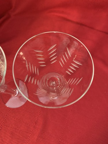 Set Of 3 JAVIT Crystal By Leonard Rain Wine Glasses 6” Etched Vintage - Picture 16 of 20