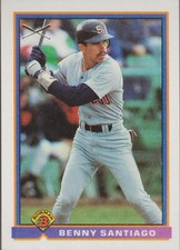 1991 Bowman #383 Benny Santiago Silver Sluggers San Diego Padres Baseball Card