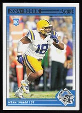 Mekhi Wingo Rookie Detroit Lions 2024 Score NFL Football RC