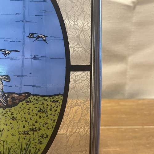 Sun Catcher Glass Wall Window Decor Seagull Ocean Island Signed Hand Made EUC - Picture 8 of 9