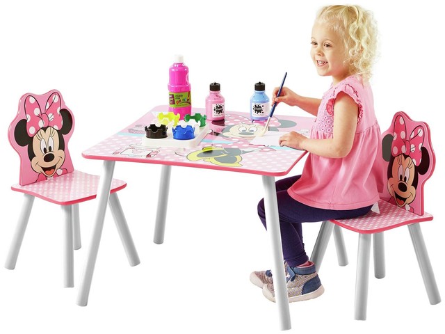 Disney Minnie Mouse Kids Table And 2 Chair Set By Hellohome