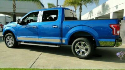2015-2020 F-150 Crew Cab 5.5' Short Bed Chrome Rocker Panel Trim Stainless Steel