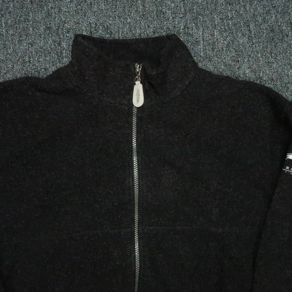 Straight Down Jacket Mens Medium Gray Full Zip Sherpa Deep Pile VTG - Image 2 of 4