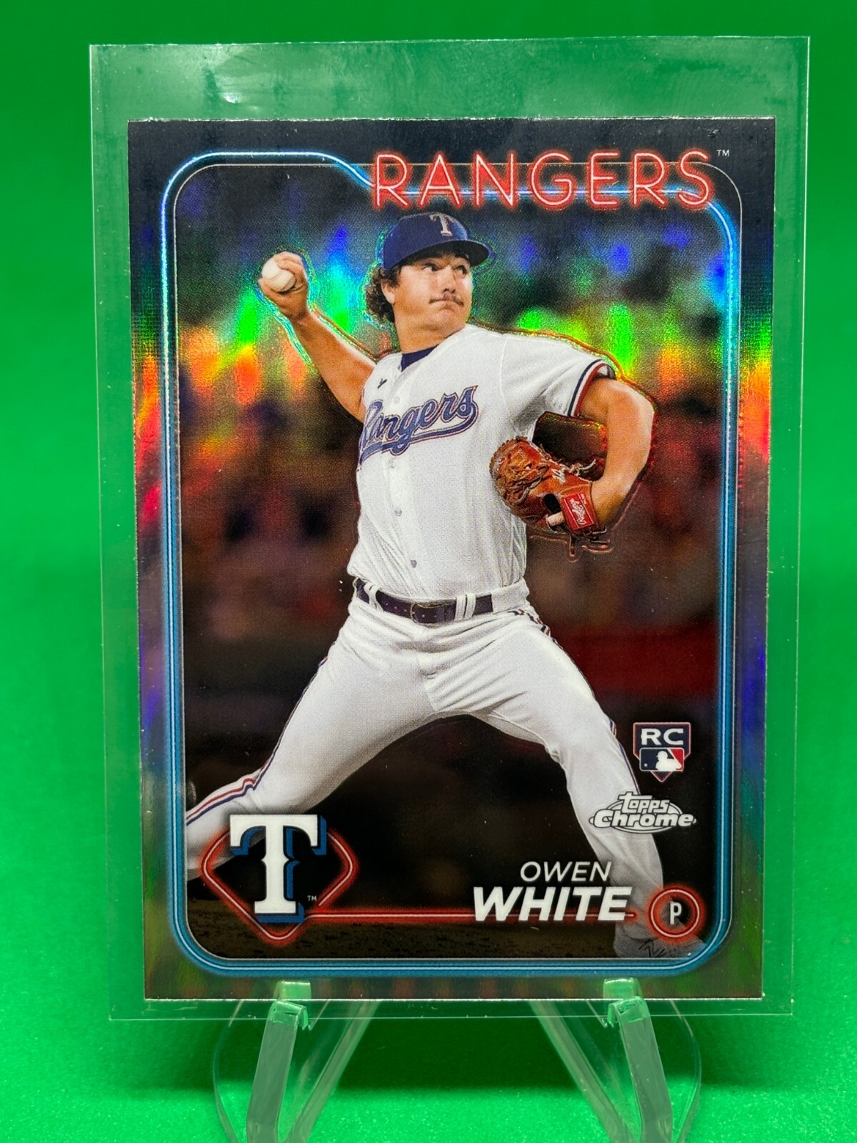 2024 Topps Chrome #211 Owen White Refractor RC Texas Rangers