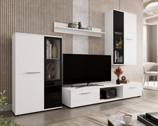 Wohnwand Beaver Anbauwand Wohnzimmer-Set Vitrinen Schrankwand TV-Möbel M24