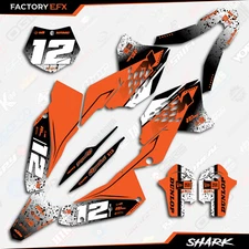 Orange Gray Shark Racing Graphic Kit fit KTM 2007-2010 SX Sxf XC 125 150 250 450