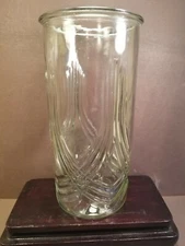 Vintage Hoosier Glass Vase #4080-B Clear Glass 9.5" Tall Art Deco Style - Mint