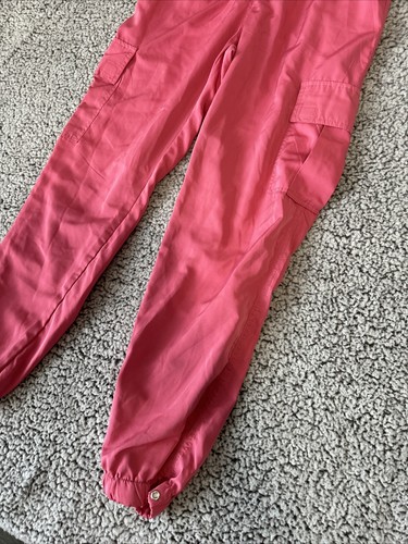 Better Together Sz M pants track lounge Jr Pink Cargo Pockets drawstring Nylon - Picture 3 of 11