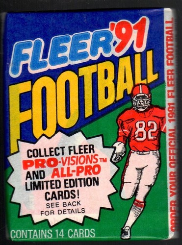 1991 Fleer Football Wax Pack John Elway HOF Top Denver Broncos #3