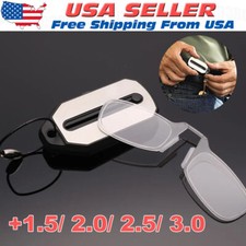 2025 Clip Nose Reading Glasses Portable Folding Presbyopic Glasses for Men Women