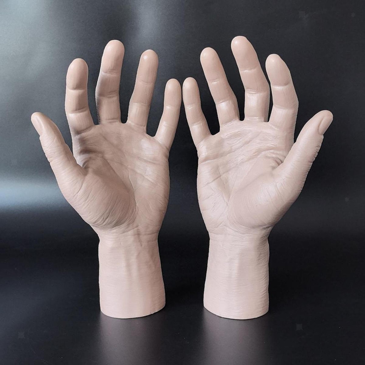 Model Mannequin Fake Hands, Silicone Life Size Hand Finger/wrist Bendable Nail Art Fake Model Watch Ring Bracelet Gloves Stand Display Mannequin